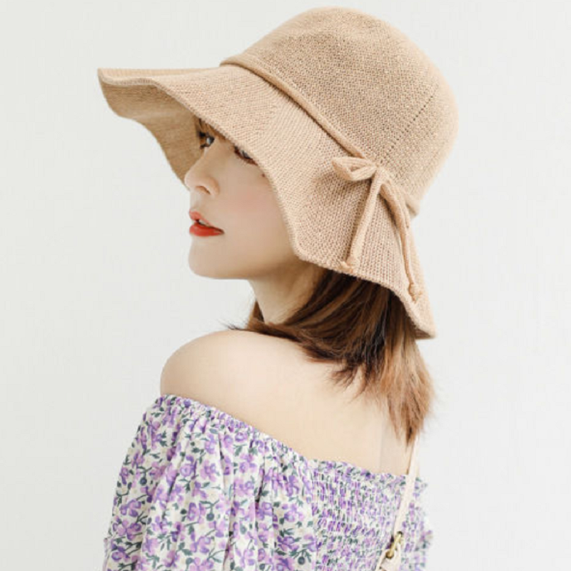 森罗慕彤遮阳帽女夏季渔夫帽新款百搭透气防晒时尚凉帽潮流沙滩草帽