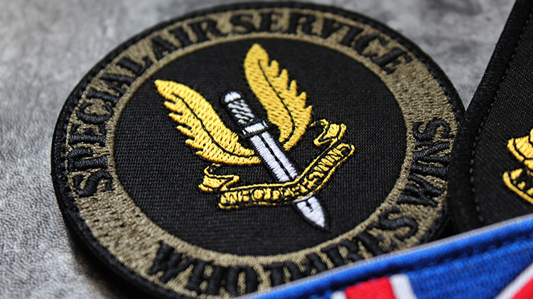 酷否英国sas特种空勤团士气章魔术贴章英刺绣徽章补丁勇者胜臂章 sas