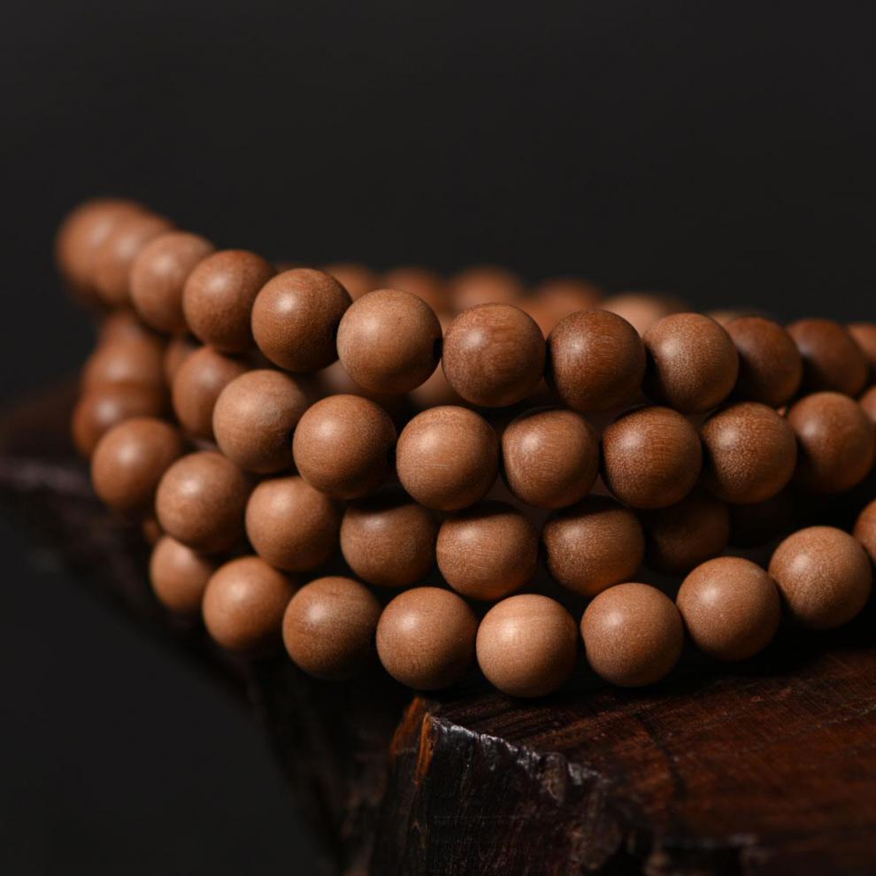 20正宗沉水黑肉印度老山檀香手串佛珠檀香木20mm手链节日礼物收藏级