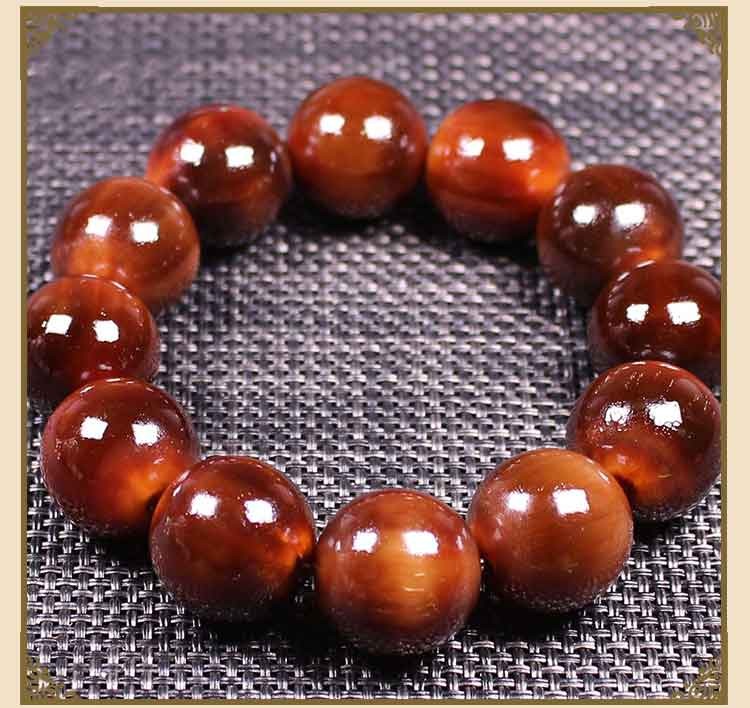 豪珠天然保真满血酒红山龟手串山龟壳圆珠手链甲佛珠男女款情侣款珍品
