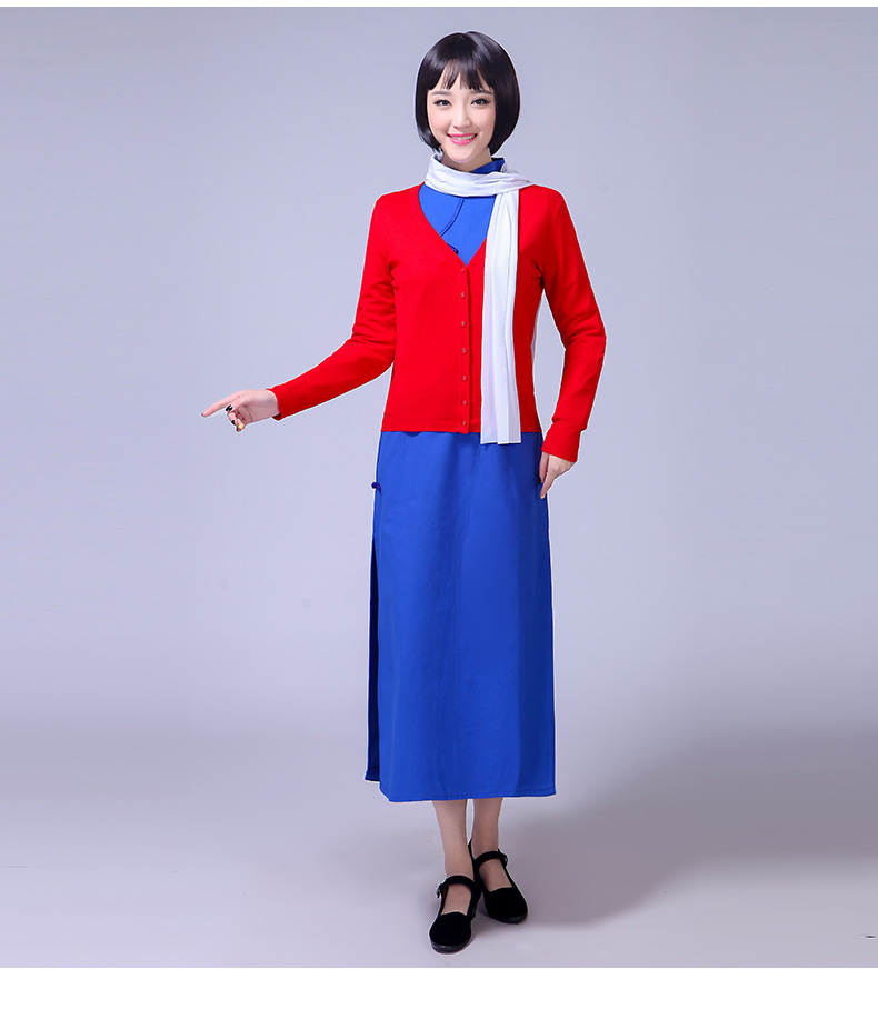 民国江姐演出服服装女表演绣红旗话剧红梅赞舞台表演服装成人2021 老