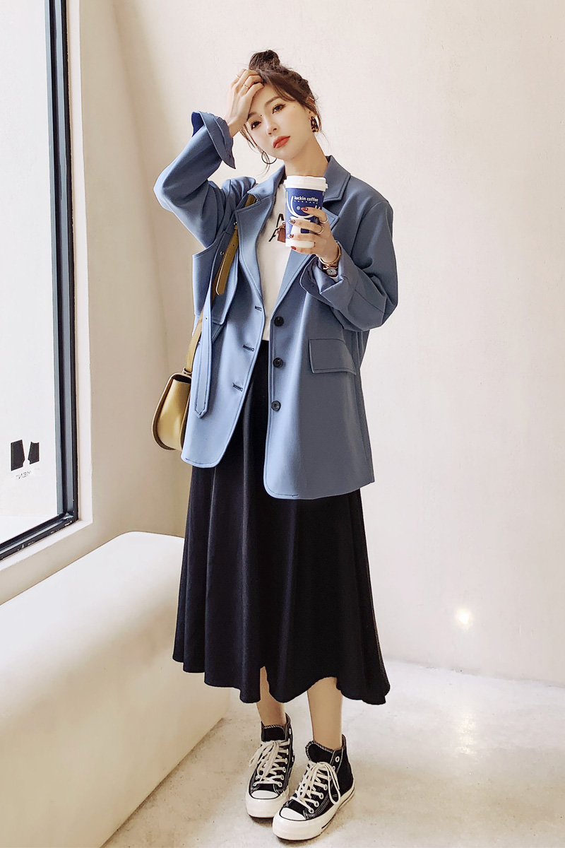 女装西装外套女2021新款春秋韩版宽松高级感设计感小众网红炸街小西服