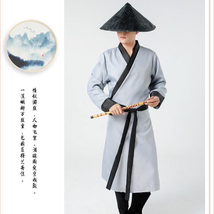 古装男侠客帅气剑客侠士服古风中国风武侠剧服装古代cos大侠2020 灰色