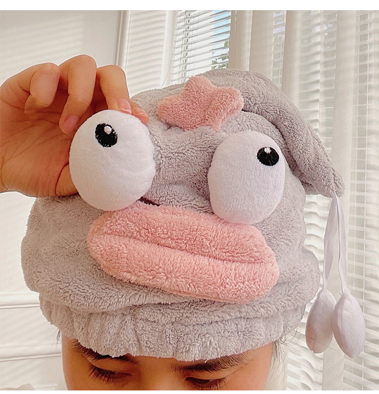 男生干发帽丑萌搞怪表情干发帽擦头巾浴帽男女吸水速干棉加厚干发毛巾