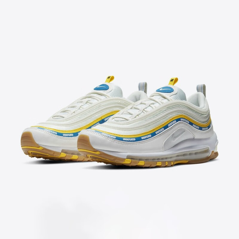 耐克nike air max 97 x undefeated 联名 黑绿 黑子弹 男女跑步鞋 黑