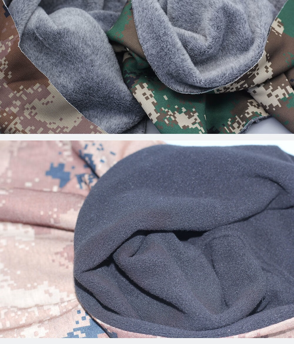 荒漠迷彩围脖冬季迷彩加绒脖套围脖头护颈男款冬季保暖加厚加绒百变