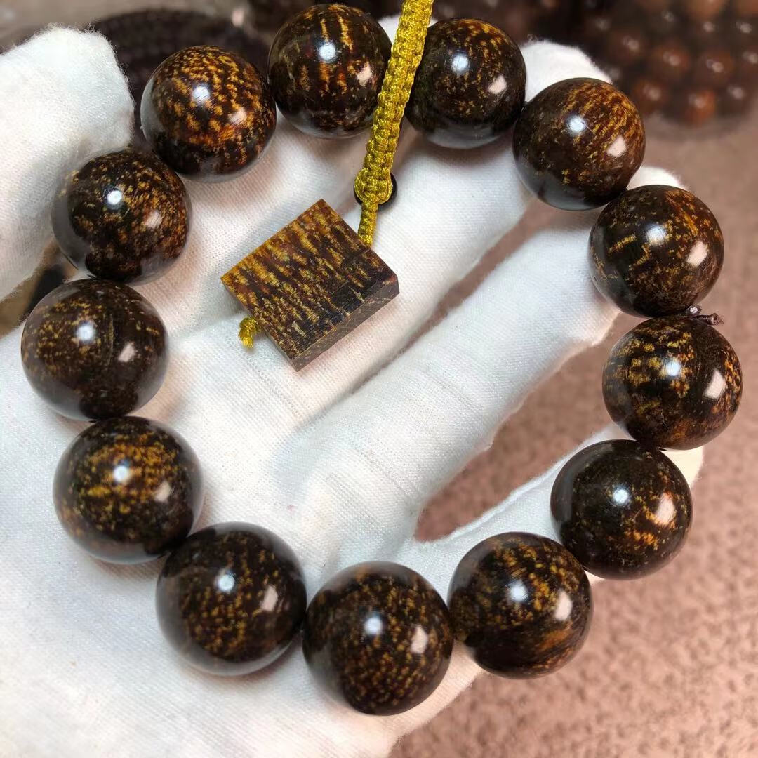 贡木手串贡木手串巴布亚正区赛奇楠沉香黑暗夜星空原料万年玉化火焰