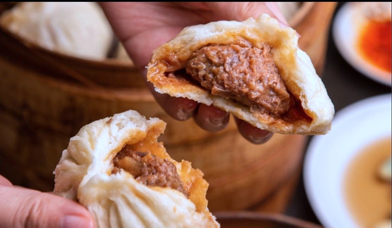 抖音网红北京天宫院小吃招牌鲜肉包牛肉包素三鲜包子即食闪顺丰招牌