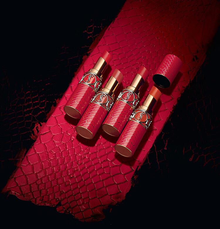 ysl/圣罗兰限量鳄鱼纹口红唇膏方管圆管小金条哑光滋润【香港直发】