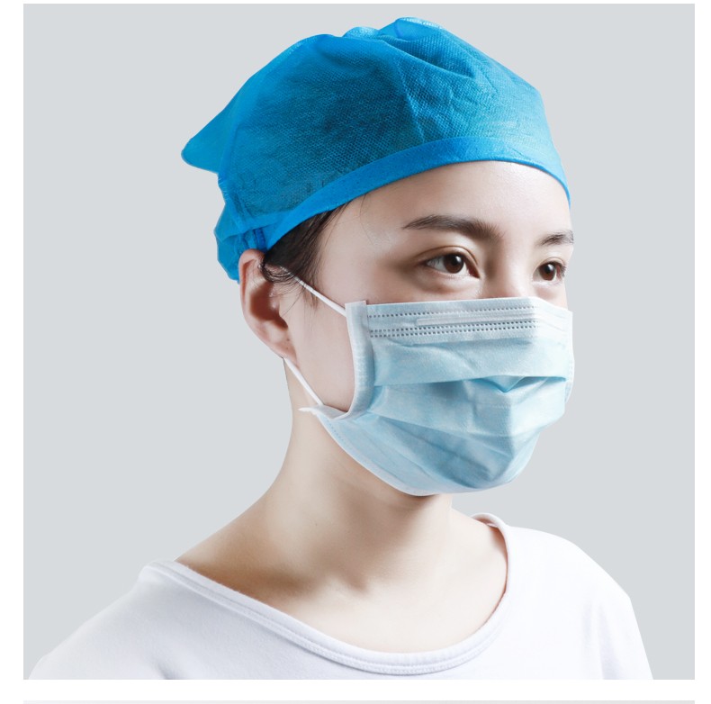dafang一次性医用帽子圆帽使用手术帽医生手术室外科护士帽子医护防护