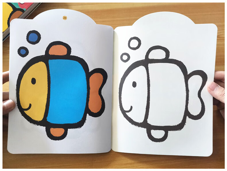 迪士尼旗舰36岁儿童涂色书画画本幼儿园图画书涂鸦手绘本4宝宝填色