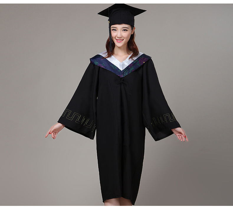 雷立行毕业袍学士服毕业礼服大学生学院风博士硕士学位工科文科男女