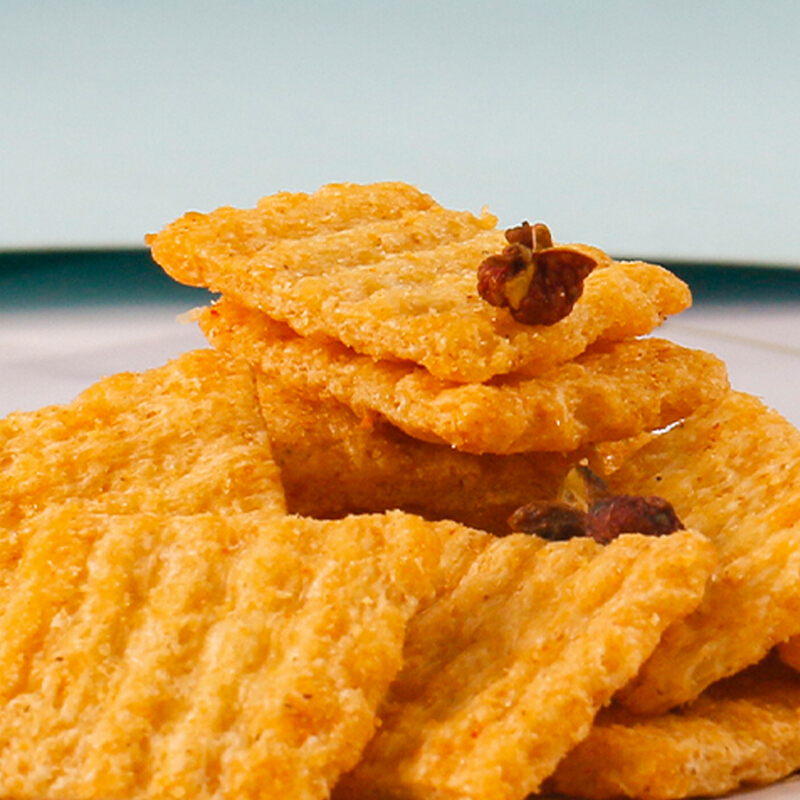 琥珀小米锅巴500g牛肉味25gx20袋办公室零食老式儿时怀旧经典膨化食品