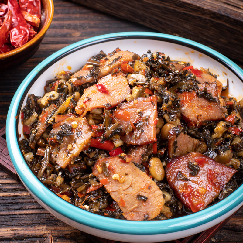 爱香妃湖南湘西外婆菜腊肉农家开胃榨菜咸菜下饭菜梅菜萝卜干香辣 香