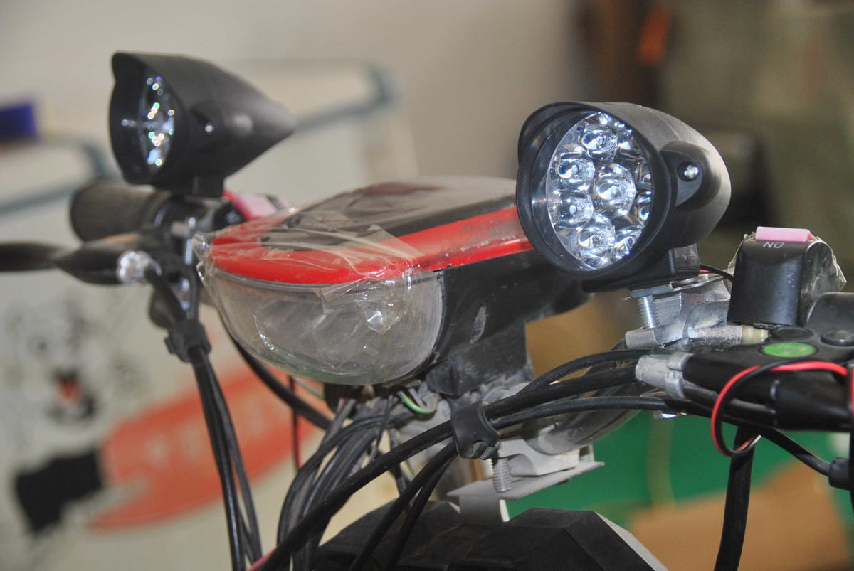 worms摩托车灯电动车超亮led灯12v24v36伏48v60v72v85v防水三轮车大灯