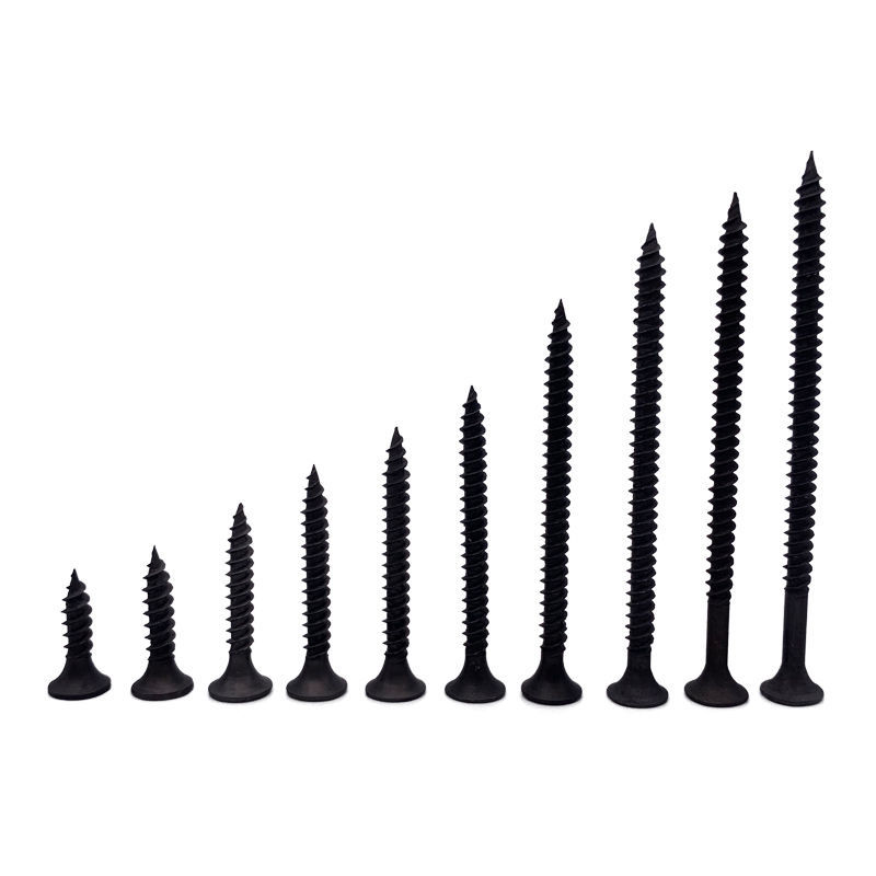高强度螺丝钉干壁钉自攻螺丝木工加长加硬黑色石膏板螺丝m3.