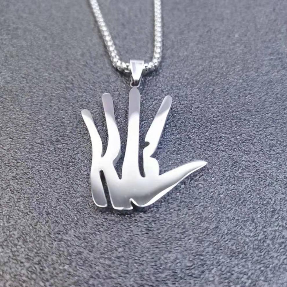 nba伦纳德球星钛钢logo吊坠篮球项链男女学生礼物送朋友饰品挂件 简约