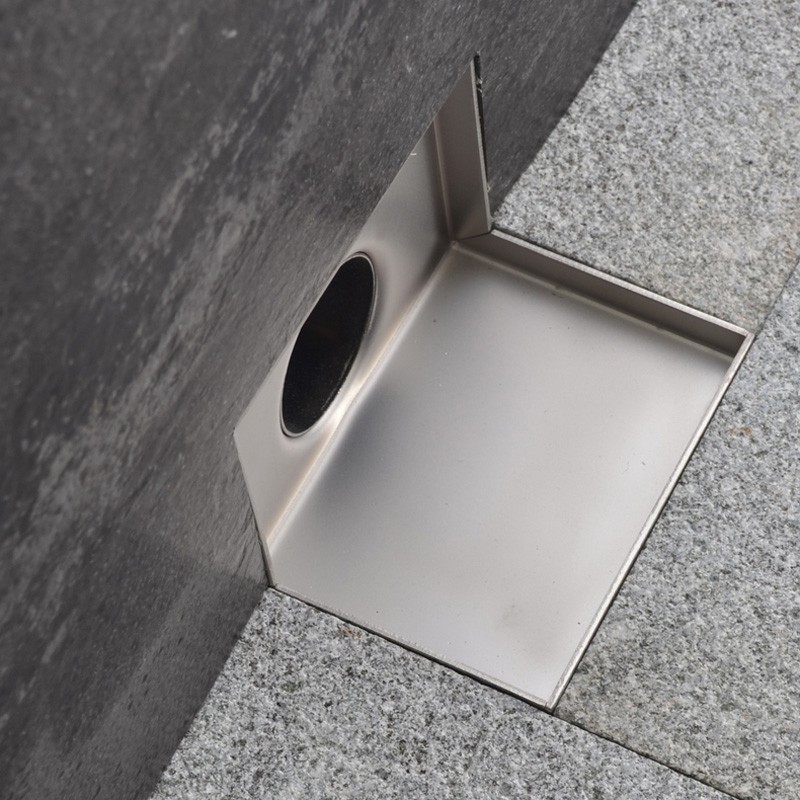 杂新cdbm惜度 304不锈钢地漏墙排侧排厨房家用阳台加厚露台l形拐角