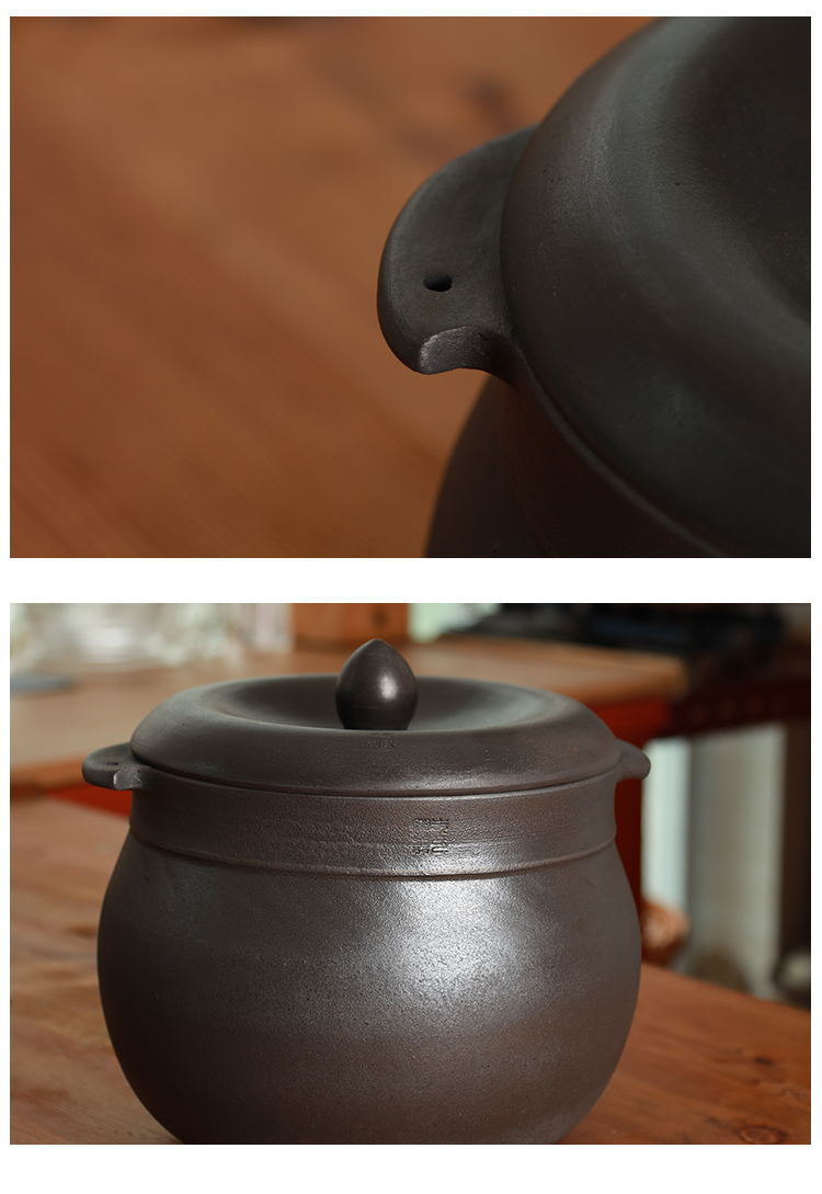 荥经砂锅雅安荥经黑砂锅朱氏传统家用无釉沙锅老式四川雅安炖锅土砂器