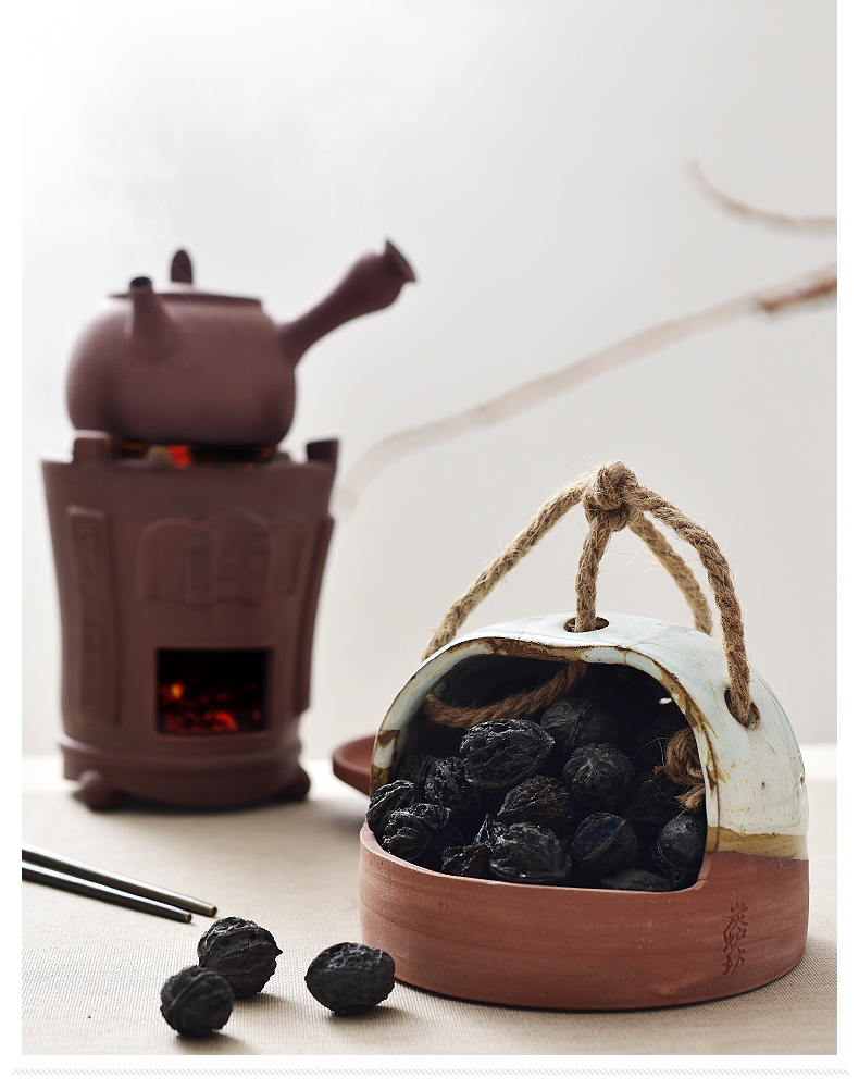 金团jintuan粗陶煮茶火炭炉红泥炉风炉潮汕功夫茶炉砂铫烧水壶电陶炉