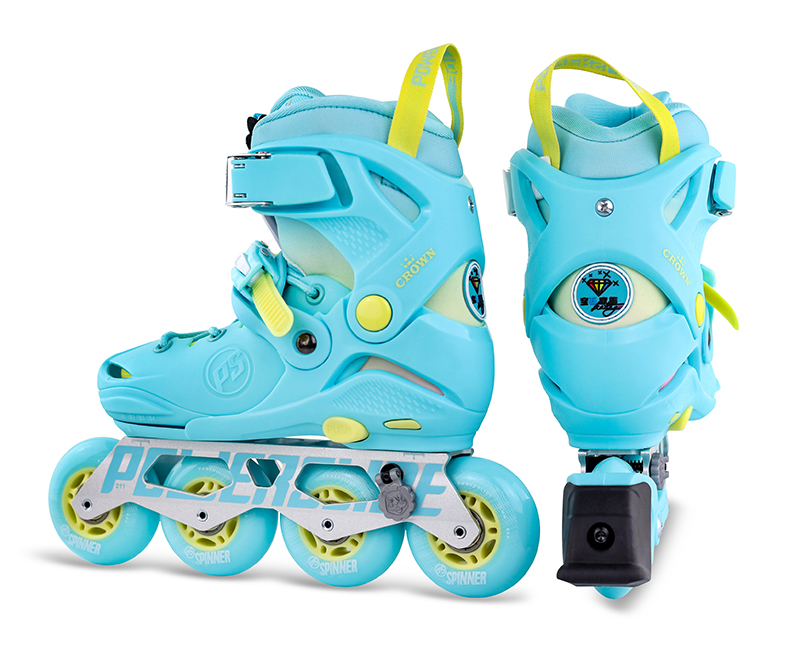 powerslide宝狮莱王冠儿童初学入门休闲溜冰鞋专业平花调节轮滑鞋培训