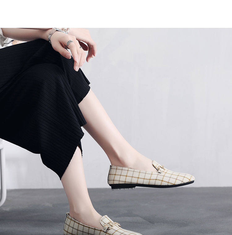 豆豆鞋女春夏百搭韩版平底休闲鞋两穿学生社会单鞋女女豆豆蘑菇色40