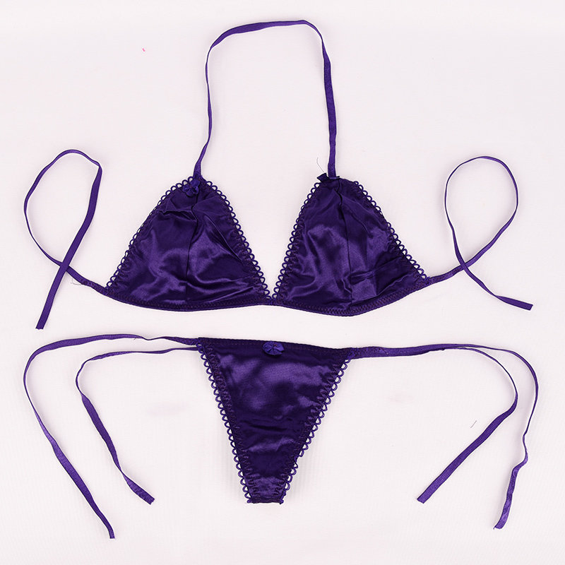 【官方严选】比基尼三点装泳衣性感诱惑女士内衣内裤绑带丁字裤吊带