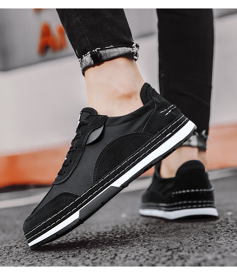 奥康商场同款帆布鞋男夏季2021新款青少年韩版时尚百搭低帮透气运动