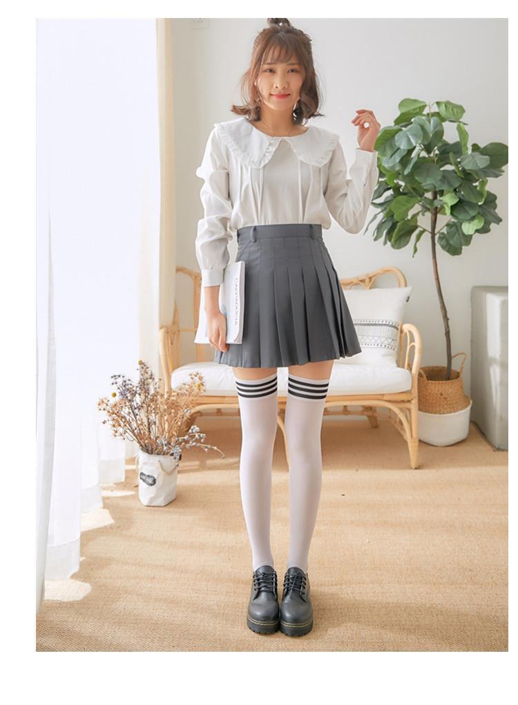 荷棠梦日系过膝袜萝莉cos学生白色丝袜女长筒袜120d洛丽塔大腿袜 70cm