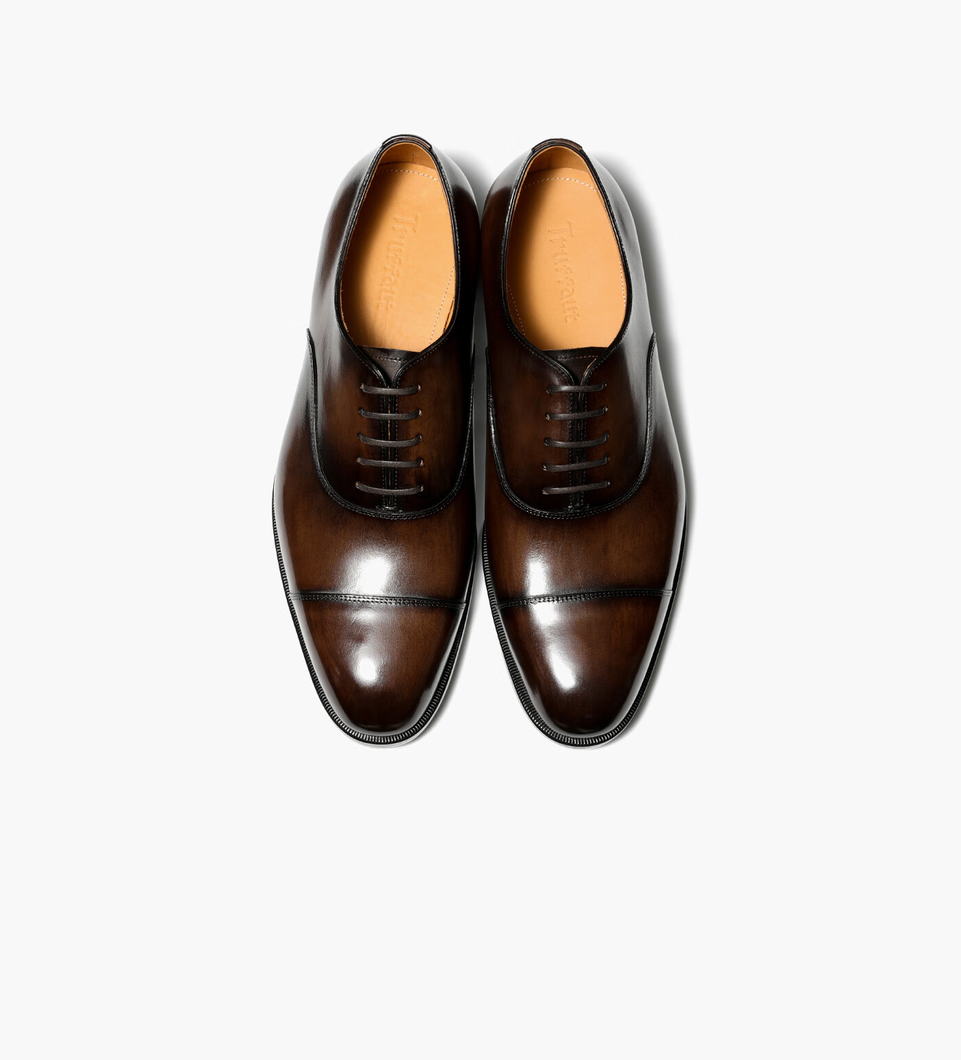 truffaut 男鞋手工复古真皮鞋商务正装牛津鞋英伦风新郎结婚鞋 咖啡色