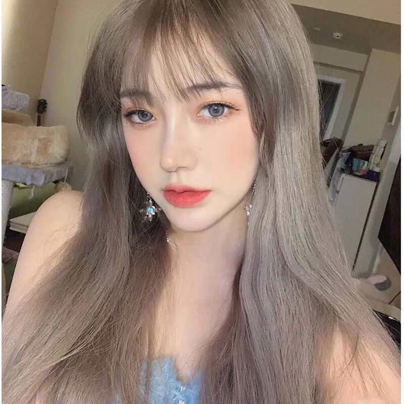 网红显白流行色奶茶灰时尚流行自己染 亚麻灰(头发必须是7度的选)