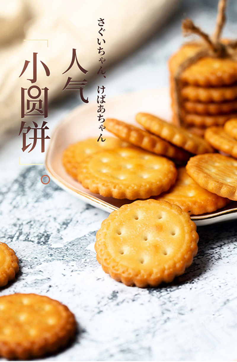 藤野一村日式小圆饼干袋装罐装奶海盐味饼干248g海盐味1袋248g袋