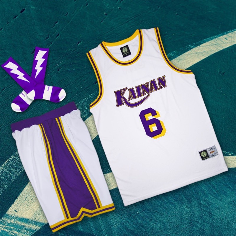 刺绣海南队服男女灌篮高手神宗一郎篮球服套装篮球衣训练服街球服4号