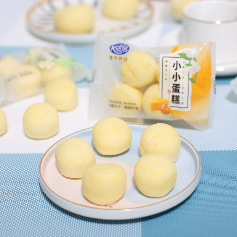 港荣小小蒸蛋糕牛奶香草蜂蜜芝士味散装儿童营养早餐蛋糕面包零食港荣