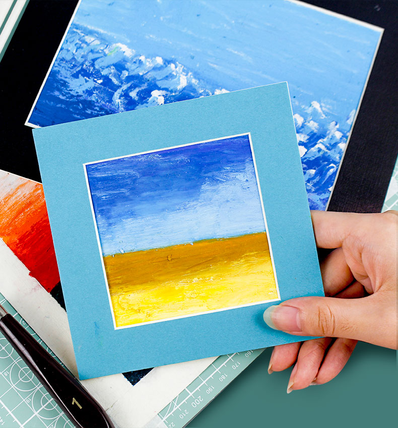 萌氏(mensall) 油画棒专用纸a4 a5 8k细纹纸卡纸框保存袋高尔乐重彩棒