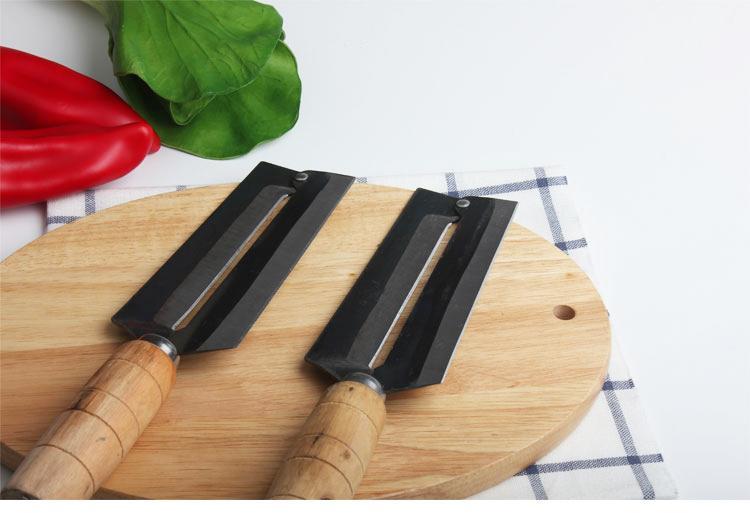 削皮刀高碳钢甘蔗刀芦笋刨削甘蔗菠萝刀刨蔗刀木把打皮刀 特大号 削