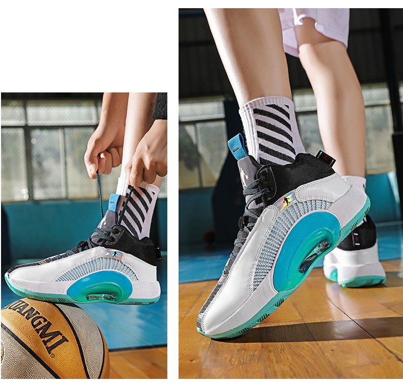 aj35气垫篮球鞋男乔35代郭艾伦高中生镂空高帮战靴东契奇塔图姆威少