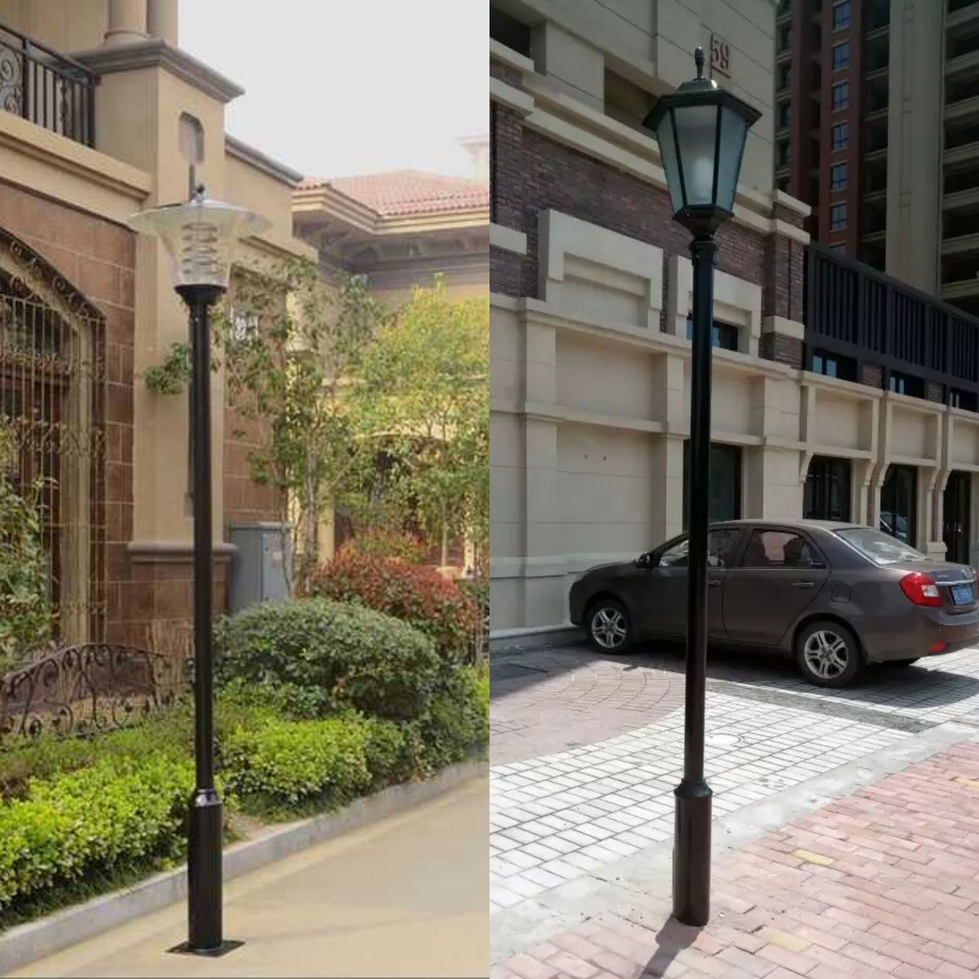 米庭院灯灯头户外草坪高杆路灯罩公园广场景观灯小区防水路灯罩六角灯