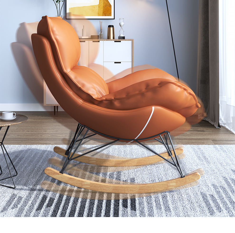 效权 轻奢蛋壳网红摇椅躺椅懒人沙发大人家用北欧风客厅卧室单人阳台