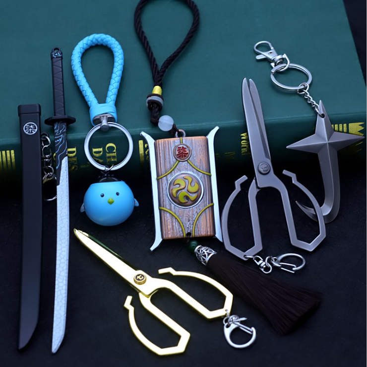 刺客伍六七全套的剪刀小飞鸡伍磨刀千仞魔刀千刃令牌装阿七剪刀枪色