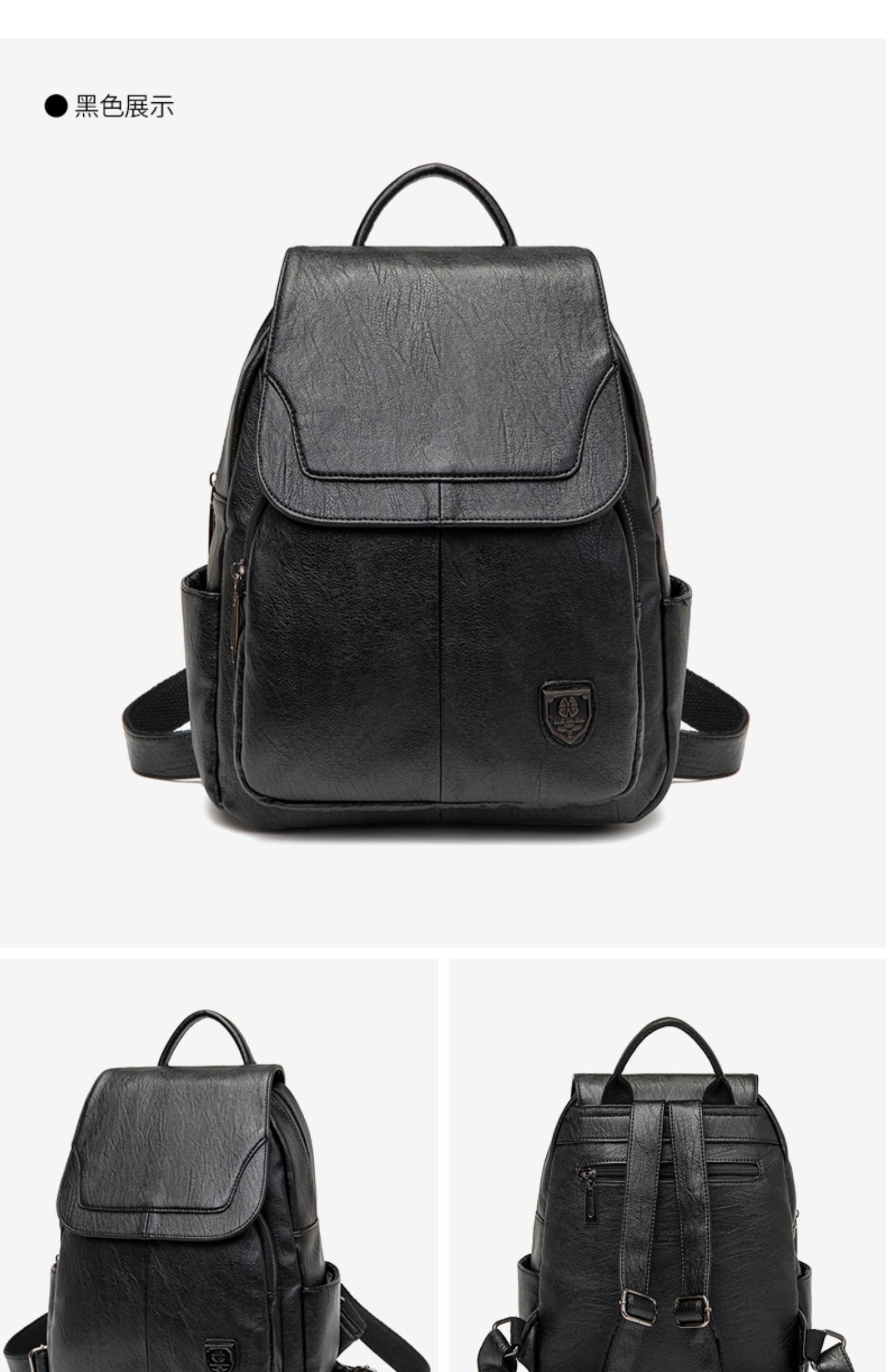 andseeyou品牌 真皮双肩包女2021新款旅行韩版百搭时尚牛皮大容量女士