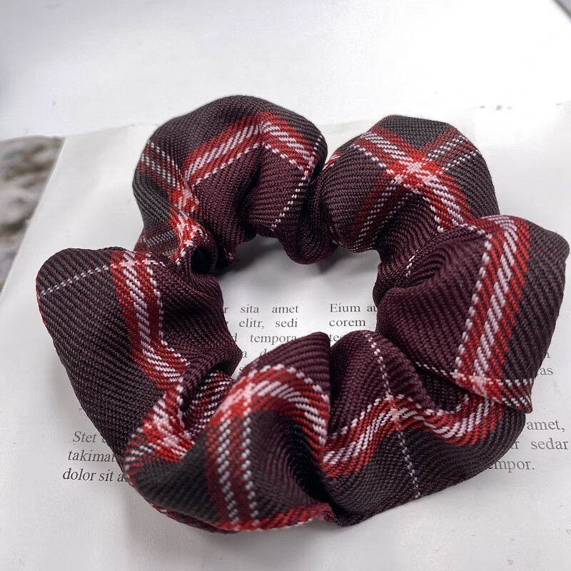 裕德俊温柔一刀jk大肠圈bm发圈头绳韩国ins网红少女格子发圈森系大肠