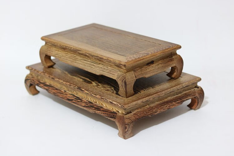 红木雕装饰品明式长方形大号木托明清古典实木奇石架盆景摆件底座礼品