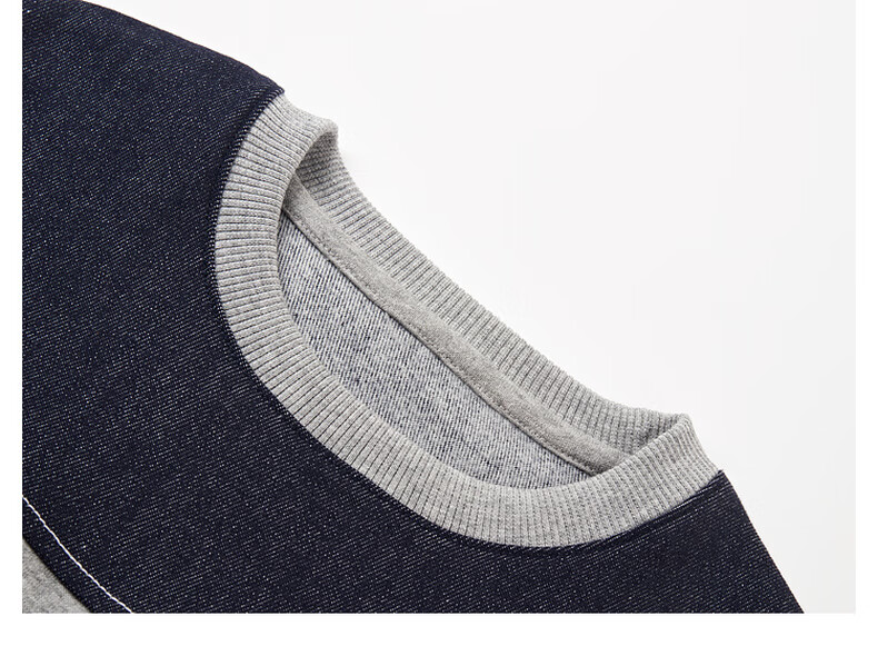 MQD Boys' Autumn New Arrival, Preppy Style Sports Casual Simple Outfit, Semi-Turtleneck Sweatshirt, Light Heather Gray, Size 110 9