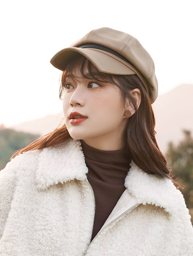 热风鸭舌帽女2021年秋季新款女士时尚方檐帽子 01黑色 f