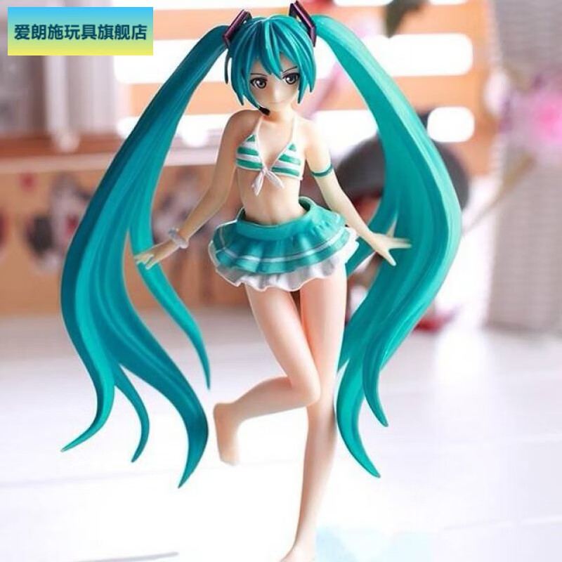 定制初音未来手办可动兔耳樱花雪仙鹤四季和服圣诞赛车美女模型 骑