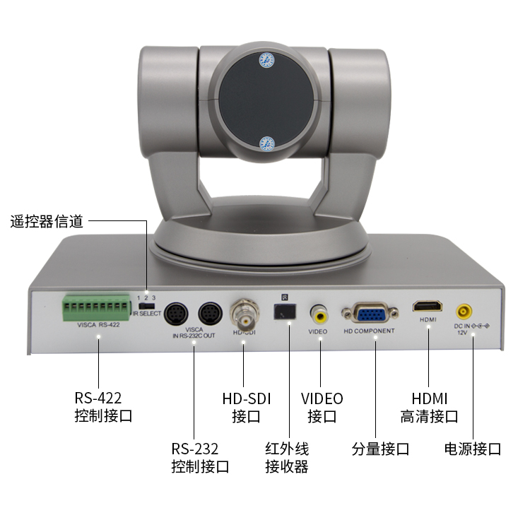 高清视频会议摄像头hchd100兼容中兴终端索尼机芯hdmisdi录播10变焦