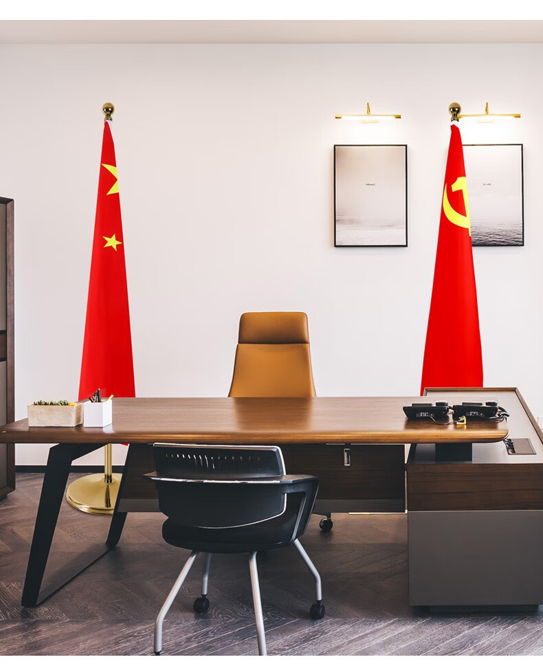 60新品国旗党旗办公室内落地旗杆立式伸缩钛金色2米26米不锈钢旗杆