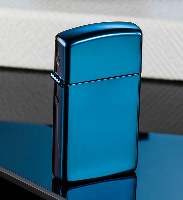 之宝(zippo)打火机 纤巧蓝冰 pvd浸染20494 煤油防风火机