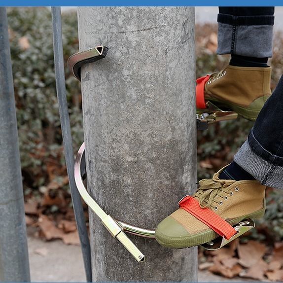 国标新款电工脚扣电线杆脚扣爬杆器配件水泥杆电信路灯杆加厚sn1867